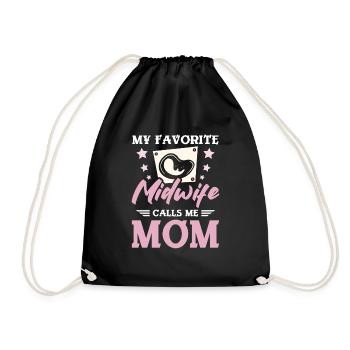 Ma sage-femme préférée m’appelle maman - Sac de sport léger - noir - Devant