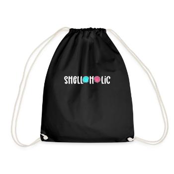 Shelloholic. Strandkämmen Muschelsammeln - Turnbeutel - Schwarz - Vorne