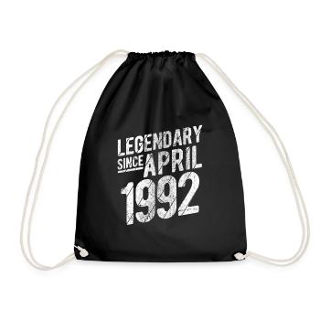Retro 30th Birthday Gift Legendary Since April 199 - Turnbeutel - Schwarz - Vorne