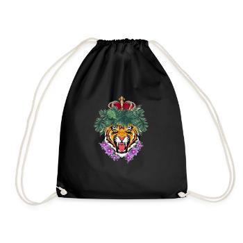 King Of The Jungle! - Drawstring Bag - black - Front