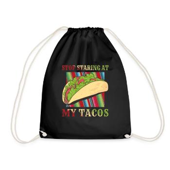 Cuisine mexicaine vintage rétro regardant Taco - Sac de sport léger - noir - Devant