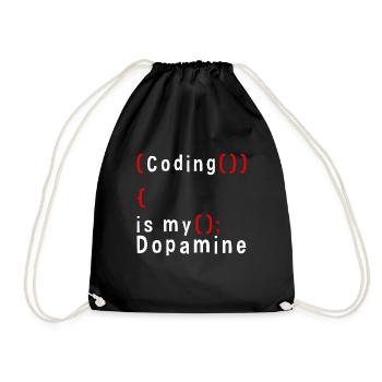 Drôle de codage est mon codeur de dopamine - Sac de sport léger - noir - Devant