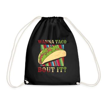 Parlez-en Retro Vintage Mexican Food Taco - Sac de sport léger - noir - Devant