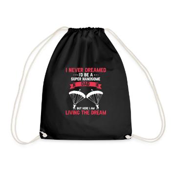 Je n’aurais jamais rêvé que je serais un super beau parachutiste DAD - Sac de sport léger - noir - Devant