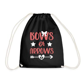 bows or arrows Gender reveal baby shower - Sac de sport léger - noir - Devant