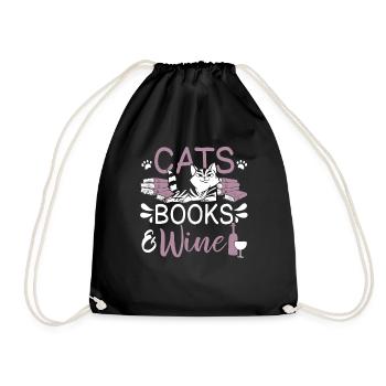 Les amateurs de livres de chats lisent des livres - Sac de sport léger - noir - Devant