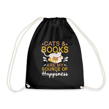 Les amateurs de livres de chats lisent des livres - Sac de sport léger - noir - Devant