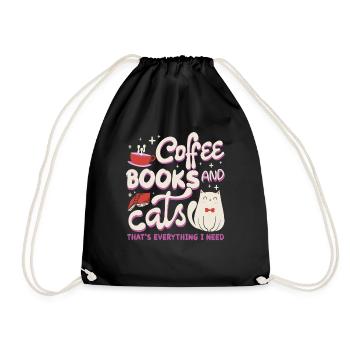 Les amateurs de livres de chats lisent des livres - Sac de sport léger - noir - Devant