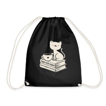 Les amateurs de livres de chats lisent des livres - Sac de sport léger - noir - Devant