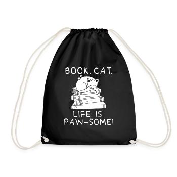 Les amateurs de livres de chats lisent des livres - Sac de sport léger - noir - Devant