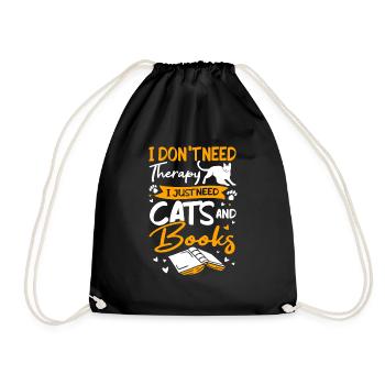 Les amateurs de livres de chats lisent des livres - Sac de sport léger - noir - Devant