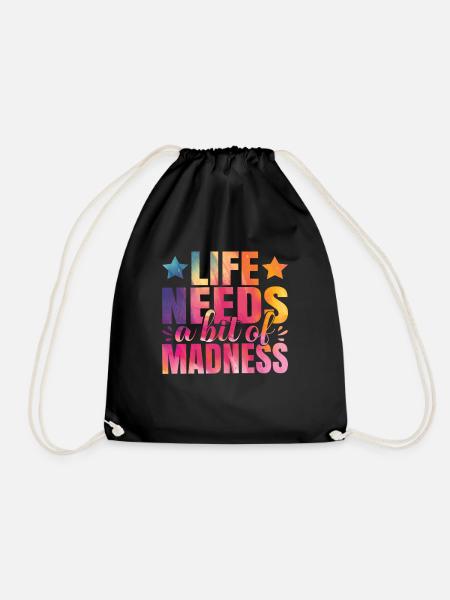 Lustig Life a besoin d’un peu de pensée positive Madness - Sac de sport léger - noir
