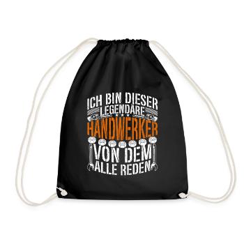 Legende Handwerker Holzbearbeiter Schreiner - Turnbeutel - Schwarz - Vorne