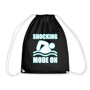 I am the pool leader and love chlorine tablets - Drawstring Bag - black - Front