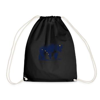 Alaska Tshirt Hommes Femmes Enfants USA Pôle Nord - Sac de sport léger - noir - Devant
