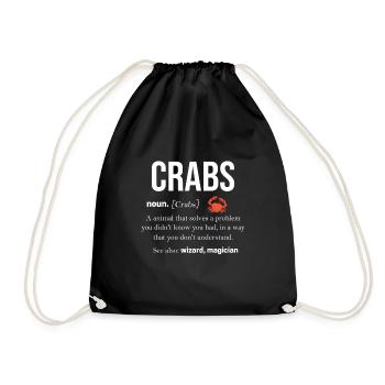 Crabe Scorpion Homard Crevette Crevettes Crabes - Sac de sport léger - noir - Devant