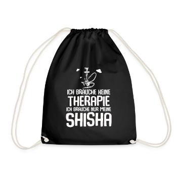 Shisha Geschenk für Wasserpfeife Shishabar Pfeife - Turnbeutel - Schwarz - Vorne