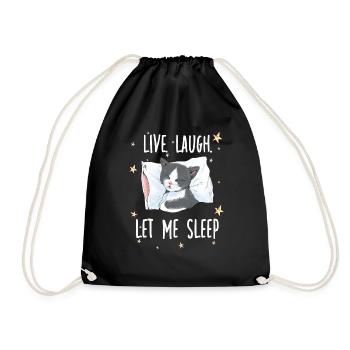 Mignon Morning Grouch Cat Motif Lazy Cat Cats - Sac de sport léger - noir - Devant