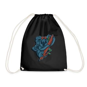 Koala Bear Animal Gift Zoo Sleeping Marsupial - Drawstring Bag - black - Front