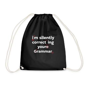 Drôle de professeur Dictons Professeur de grammaire allemande - Sac de sport léger - noir - Devant