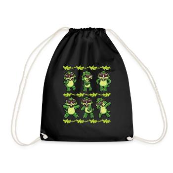Triceratops Dinosaure Dino Boys Fille - Sac de sport léger - noir - Devant