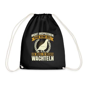 Nicht Ansprechen! Habe Keine Zeit. Ich Muss Zu Mei - Turnbeutel - Schwarz - Vorne
