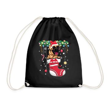 Bas de Noël pour chien - Boxer Dog Lover Christmas - Sac de sport léger - noir - Devant
