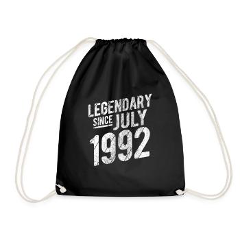 30th Birthday Gift Legendary Since July 1992 30 Ye - Turnbeutel - Schwarz - Vorne