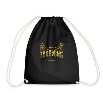 Wrestling I'd Rather Be Throwing People Wrestler - Turnbeutel - Schwarz - Vorne