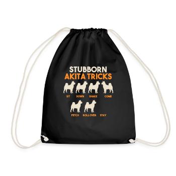 Akita Inu américain - Sac de sport léger - noir - Devant
