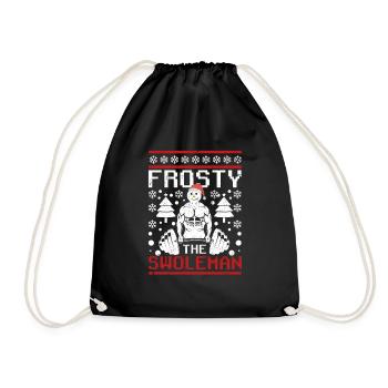 Frosty The Swoleman Christmas Workout Funnier - Drawstring Bag - black - Front