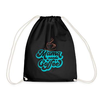 Kaffee lustiges Zitat - Turnbeutel - Schwarz - Vorne