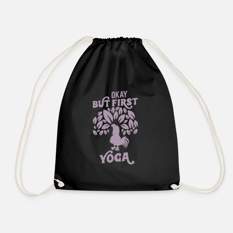 Ja, aber zuerst Yoga - Turnbeutel - Schwarz