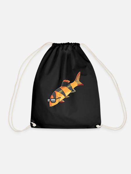 Prachtschmerle Mama Schmerlen Fisch Fischer - Turnbeutel - Schwarz