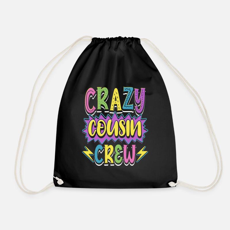 Crazy Cousin Crew Mitglied - Turnbeutel - Schwarz