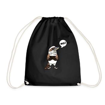 Laughing Hans Vogel Jägerliest Stubborn No - Drawstring Bag - black - Front
