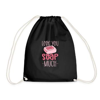 Je t’aime beaucoup Soap. Cuisson au savon. - Sac de sport léger - noir - Devant
