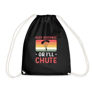 Keep your distance Or I jump off! - Drawstring Bag - black - Front