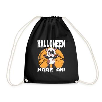 Halloween Zombie Animals Halloween Panda - Drawstring Bag - black - Front
