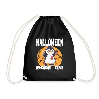 Halloween Zombie Tiere Halloween Pinguin - Turnbeutel - Schwarz - Vorne