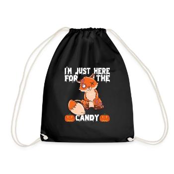 Halloween I'm Just Here For The Candy - Turnbeutel - Schwarz - Vorne