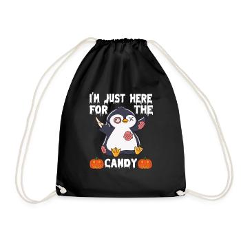 Halloween I'm Just Here For The Candy - Turnbeutel - Schwarz - Vorne
