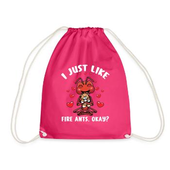 Feuerameise Mit Kuscheltier - Turnbeutel - Fuchsia - Vorne