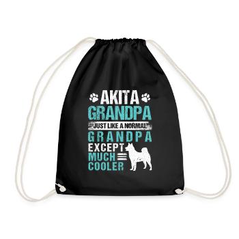 Akita Inu américain - Sac de sport léger - noir - Devant