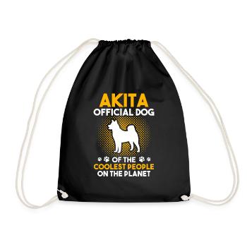 Akita Inu américain - Sac de sport léger - noir - Devant