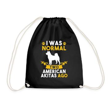 Akita Inu américain - Sac de sport léger - noir - Devant