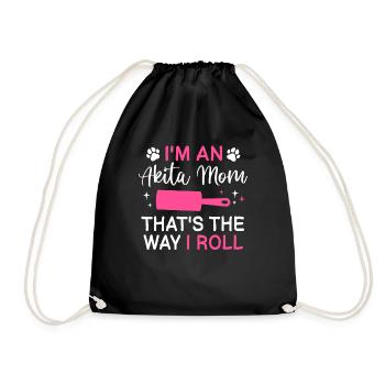 Akita Inu américain - Sac de sport léger - noir - Devant