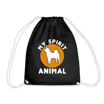 Akita Inu américain - Sac de sport léger - noir - Devant