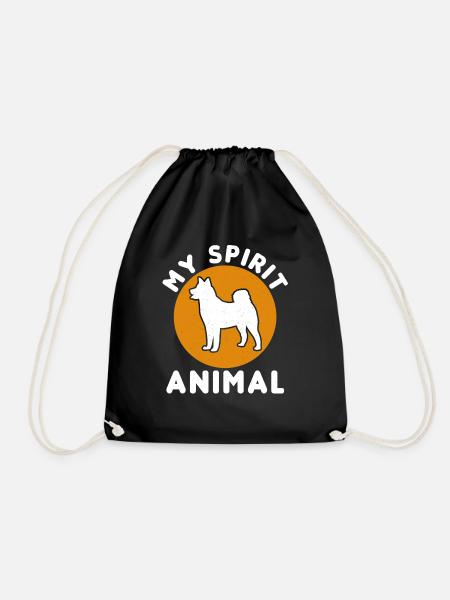 Amerikanischer Akita Inu - Turnbeutel - Schwarz