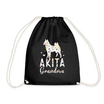 Akita Inu américain - Sac de sport léger - noir - Devant